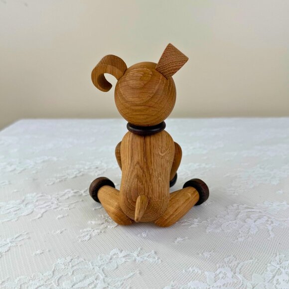 Spring Copenhagen Happy Wooden Dog Figurine Danish Design - In Box - Picture 5 of 10